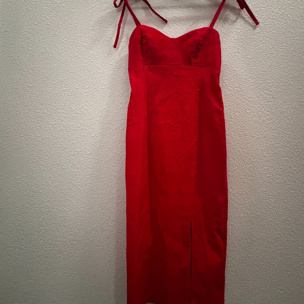 Red Hot Anthropologie Cocktail Dress